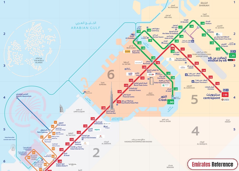 Dubai Metro Map
