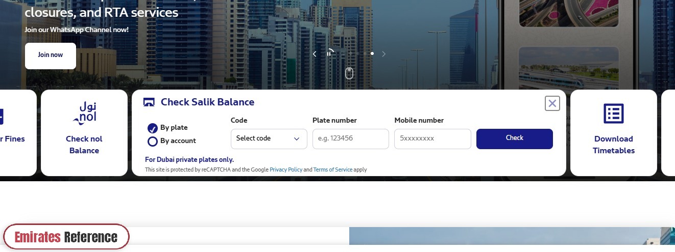 Salik Balance Check