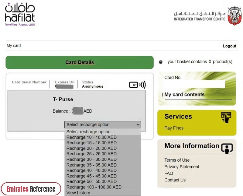 Hafilat Card Recharge